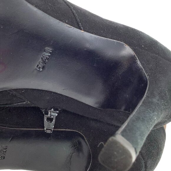 DIANE VON FURSTENBERG DVF Suede Stiletto Heel Ankle Platform Booties 5.5 Boots - Picture 9 of 9